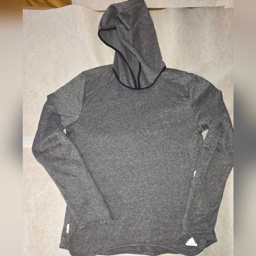 Womens Adidas Response Gray Climalite Hoodie Medium
